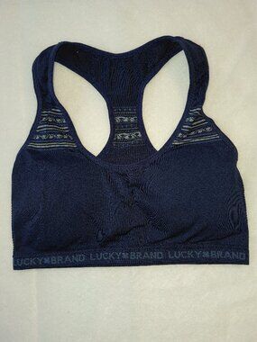 Lucky Brand Sports Bra Women's Size Medium Blue